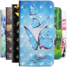 Case For apple iphone SE 2020 X XS XR 11 Pro Max 2019 7 8 6 6S Plus 5 5s Printed Cat Butterfly Card Slot Wallet Cover DP24G 2024 - buy cheap