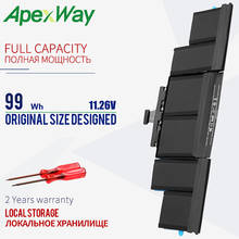 ApexWay-Batería de 8800mAh A1494 para ordenador portátil, para Apple Macbook Pro 15 "A1398 Retina, finales de 2013 y mediados de 2014 ME293 ME294 2024 - compra barato