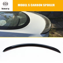 Model S Carbon Fiber Rear Trunk Spoiler Wing for Tesla Model S Sendan 4 Door 2014 2015 2016 Car Styling Tail Lip Wing 2024 - buy cheap