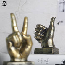 Ornamentos de resina para decoração de casa, escultura longa americana de gesto de arte em formato de dedo, estatuetas para artesanato em resina criativa para bar e café r6312 2024 - compre barato