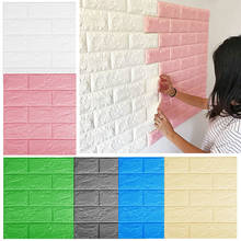 Adesivo de parede 3d para decoração de casa e banheiro, simulação de azulejos, à prova d'água, papel de parede, decoração de fundo 2024 - compre barato