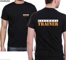 Camiseta de entrenamiento PERSONAL para hombres, camisa de entrenamiento con estampado frontal y trasero, negra, informal, fresca, orgullo, sbz3435 2024 - compra barato