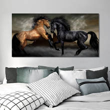 Modern Animals Posters and Prints Wall Art Canvas Painting Two Horses Dancing Pictures for Living Room Home Decor (No Frame) 2024 - buy cheap