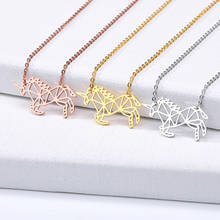 V Attract Origami Unicorn Pendant Necklace Gifts For Women Gold Stainless Steel Jewelry Friendship Necklace 2019 Trendy 2024 - buy cheap
