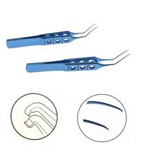 85mm Blomberg Pierse Capsulorhexis Forceps Angular/Curved Titanium Ophthalmic Surgical Instruments 2024 - buy cheap