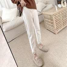 Women Pants Black High Waist Plus Size Harem Pants Causal Elastic Elegant Pencil Pants Cotton Warm Trousers Women Korean Joggers 2024 - buy cheap