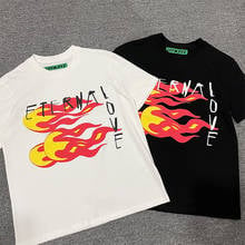 CPFM-Camiseta de manga corta para hombre y mujer, camisa con estampado de llama espumosa, amor eterno 2024 - compra barato