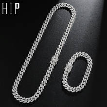 Hip Hop 10MM AAA CZ Bling Iced Out Cubic Zirconia Bracelet Necklace Geometric Stone Tennis Cuban Chain Bracelets Men Jewelry 2024 - buy cheap