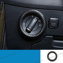 Lsrtw2017 for Skoda Kodiaq Car Headlight Switch Knob Ring Trims Carbon Fiber Interior Accessories 2016 2017 2018 2019 2020 2024 - buy cheap