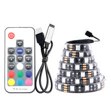 Светодиодная лента USB 5 В, светильник RGB 5050, 50-5 м, 60 светодиодов/м, 5 В 2024 - купить недорого