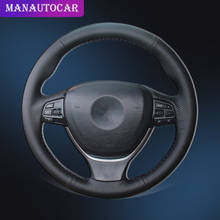 Trenza automática en la cubierta del volante para BMW F10 2014 520i 528i 2013 2014 730Li 740Li 750Li, cubierta Interior del volante del coche 2024 - compra barato