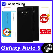Samsung galaxy note 9 n960/n960f-peça de reparo para câmera, cobertura traseira, capa com lente de vidro 2024 - compre barato