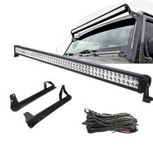 For 1997-2006 Jeep Wrangler TJ 50Inch 288W Straight LED Work Light Bar With Upper Windshield Roof Mounting Brackets 2024 - buy cheap