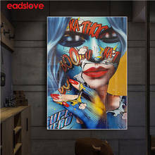Graffiti retrato pintura diamante quadrado completo 5d legal menina diy diamante bordado mosaico imagem sala de estar decoração 2024 - compre barato