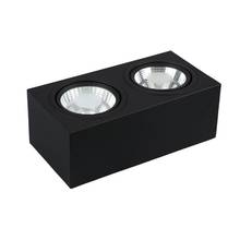 Luminária embutida dupla ajustável ar111 led cob 30w led 15w cob lâmpada de teto led ac110v 220v frete grátis