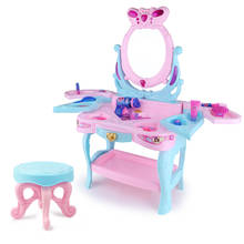 Espelho de maquiagem para meninas e crianças, brinquedo de mesa para crianças de 3 a 6 anos, decoração de casa, princesa 2024 - compre barato