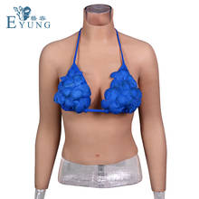 D CUP Realistic Silicone Breast Forms No Oil Half Body Fake Boobs With Sleeves for Crossdresser Shemale Drag Queen Crossdressing 2024 - buy cheap