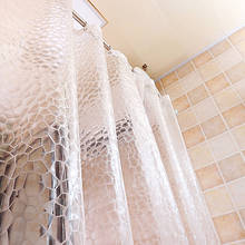 Cortina de ducha de diseño transparente, resistente al agua, 3D, gruesa, varios tamaños, con ganchos, para baño y decoración del hogar 2024 - compra barato