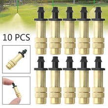 10pcs Adjustable Misting Nozzle Gardening Water Cooling Thread Brass Spray Sprinkler Lawn Greenhouse Irrigation Micro Sprinklers 2024 - buy cheap