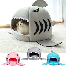 Shark Pet Bed Dog Cat Beds Warm Cotton Pet Sleeping Sofa Bed Washable Puppy House & Mats Nonslip Bottom dog beds Pet Product 2024 - buy cheap