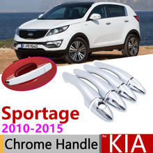for KIA Sportage MK3 SL 2010~2015 Chrome Exterior Door Handle Cover Car Accessories Stickers Trim Set 2011 2012 2013 2014 2024 - buy cheap