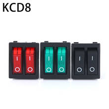 KCD8 6PIN Rocker Switch Power Switch Duplex ON-OFF 2Position 6 Pins With Light 16A 250VAC/ 20A 125VAC 2024 - buy cheap