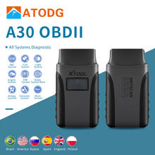 Xtool-ferramenta de diagnóstico do carro anyscan a30 obd2, scanner de leitura, todos os sistemas, suporta epb, redefinição de óleo, atualização gratuita 2024 - compre barato