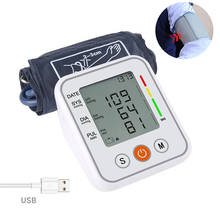 Monitor Digital de presión arterial para la parte superior del brazo, tonómetro automático, esfigmomanómetro, tensiómetro de brazo, medidor de presión arterial 2024 - compra barato