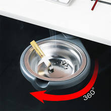 Hidden Ashtray Table Bottom Simple Detachable Easy Clean Stainless Steel Rotary Ashtray With Cover Home Cigarette Accessories 2024 - buy cheap