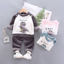 Children Spring Autumn Pajamas Sets Clothing Infant Boys Cartoon Plush Coat+Pants Sleepwear Suits Kids Clothes 0 1 2 3 4 Years 2024 - buy cheap