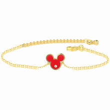 ERLUER-pulsera de Mickey para mujer, brazalete ajustable de concha roja, Estilo Vintage, elegante, hecho a mano, regalo de joyería, 2020 2024 - compra barato