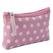 Travel Cosmetic Bag Multifunctional Dot Fabric Zipper Purse Wash Bag Cosmetic Storage Bag Female Storage Make Up Cases 2024 - buy cheap