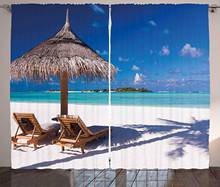 Cortinas de paisagem temáticas para lua de mel, praia, sala de estar, quarto, cortina para janela 2024 - compre barato