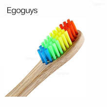 Multicolorido natural bambu lidar com escova de dentes cerdas macias de carvão vegetal de madeira escova de dentes limpeza profunda viagem oral care 2024 - compre barato