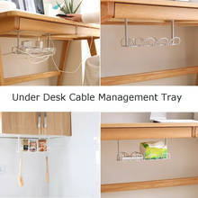 Under Desk Cable Management Tray Storage Organizer Wire Cord Charger Plugs 2024 - buy cheap