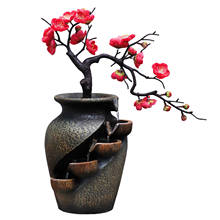 Water Vase Resin Crafts Company Office Tabletop Ornaments Desktop Flowing Water Waterfall Fountain Home Decoration Accessories 2024 - buy cheap