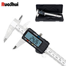 RuoShui-calibrador Vernier Digital de acero inoxidable, instrumentos electrónicos de medición de altura, Medidor de fibra de carbono LCD de 6 pulgadas, 5150mm, 150S 2024 - compra barato