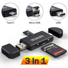 SD Card Reader USB C Card Reader 3 In 1 USB 2.0 TF/Mirco SD Smart Memory Card Reader Type C OTG Flash Drive Cardreader Adapter 2024 - buy cheap