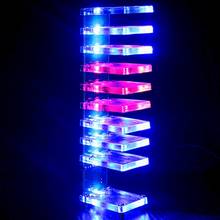 NEW-DIY VU метр 10 уровень столбик светильник светодиодный профессиональный электронный кристалл Звук управление музыкальный спектр для домашнего кинотеатра 2024 - купить недорого