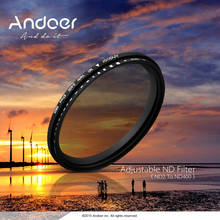 Andoer 62 мм ND Фейдер нейтральной плотности Регулируемый ND2 к ND400 переменный фильтр для Canon Nikon DSLR камеры 2024 - купить недорого
