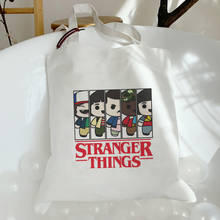 Stranger Things Print Shoulder Canvas Bags Harajuku shopping bag Fashion Cute Handbag Large Capacity Casual Fun Women Bag Wallet 2024 - buy cheap