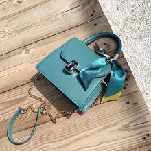 Elegant Female Ribbon Tote Bag 2019 Fashion New High Quality PU Leather Women's Designer Handbag Chain Shoulder Messenger Bag 2024 - buy cheap