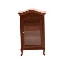 Dolls House Mini Furniture Wooden Wine Cabinet Toy 1:12 Miniature Brown 2024 - buy cheap