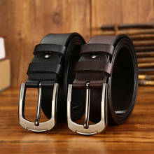 Cinturones de cuero genuino para hombre, correa de alta calidad con hebilla de Pin informal, de diseñador, de marca de lujo 2024 - compra barato