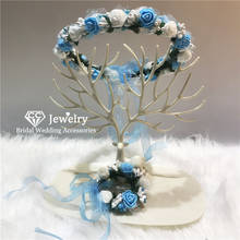 CC Wreath Hairbands Headbands Bracelet Engagement Wedding Hair Accessories for Women Bridesmaids Garland Crown Jewelry Gift KC87 2024 - buy cheap