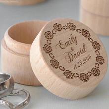 1pcs Wedding Wooden Holder Proposed Unique Gift Party Custom Logo Ring Box  Wedding Favors  Bridesmaid Gift 2024 - buy cheap