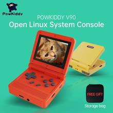 POWKIDDY-consola portátil abatible con pantalla IPS de 3 pulgadas, consola de juegos con sistema Dual abierto, 16 simuladores, PS1 Retro, regalo para niños, nuevo juego 3D, v90 2024 - compra barato