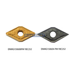Insertos de carburo de alta calidad, herramienta de corte de hoja de torneado de torno CNC para acero, DNMG150604 DNMG150612 PM YBC251 YBC252, 10 Uds. 2024 - compra barato