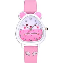 Children's watch cute animal solid color pattern kids boys and girls quartz watch watch birthday gift souvenir часы детские 50* 2024 - buy cheap