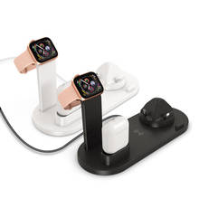 Fast Charging Dock Station Stand For Apple Watch 4 3 2 1 AirPods Qi Wireless Charger For iPhone X XS MAX Samsung S10 S9 S8 2024 - buy cheap